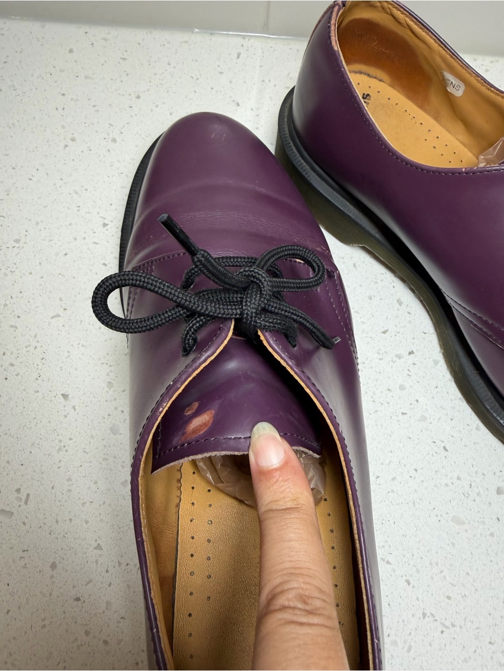 Dr. Martens 1461 Made In England Purple Derbies US 9 UK 8 VINTAGE shoes men’s - Picture 16 of 16